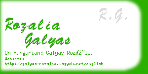 rozalia galyas business card
